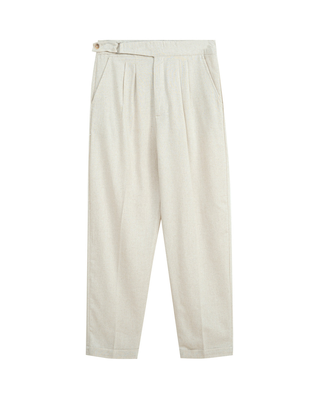 White linen 2025 trousers womens